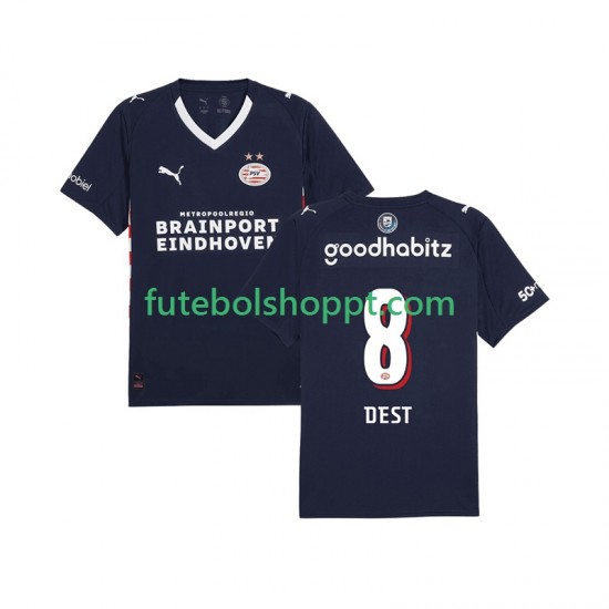 Camisola Homem PSV Eindhoven Sergino Dest 8 Alternativa Equipamento 2025-2026 Manga Curta