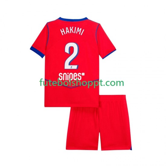 Camisola Júnior Paris Saint-Germain Achraf Hakimi 2 Terceiro Equipamento 2025-2026 Manga Curta