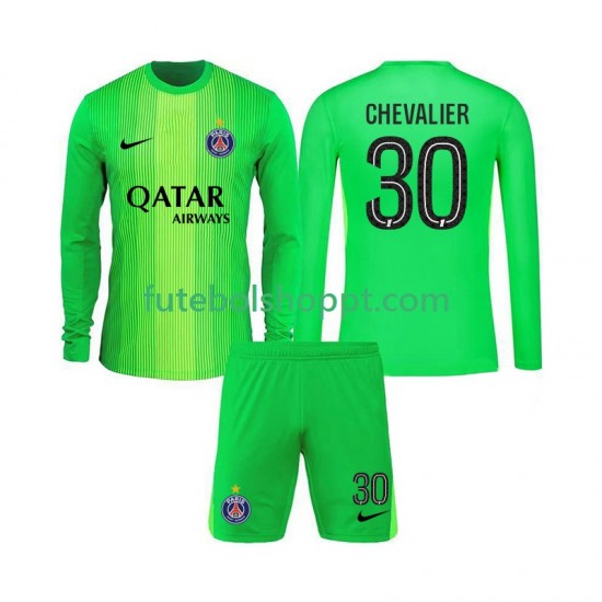 Camisola Júnior Paris Saint-Germain Lucas Chevalier 30 Guarda-redes Alternativa Equipamento 2025-2026 Manga Comprida