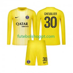 Camisola Júnior Paris Saint-Germain Lucas Chevalier 30 Guarda-redes Terceiro Equipamento 2025-2026 Manga Comprida