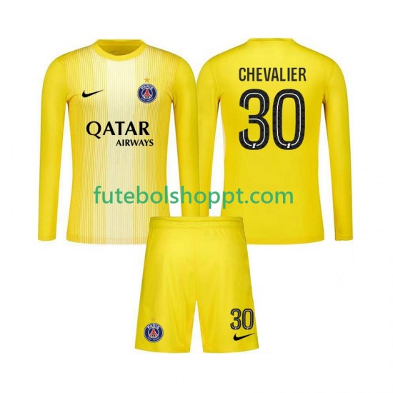 Camisola Júnior Paris Saint-Germain Lucas Chevalier 30 Guarda-redes Terceiro Equipamento 2025-2026 Manga Comprida