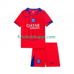 Camisola Júnior Paris Saint-Germain Terceiro Equipamento 2025-2026 Manga Curta