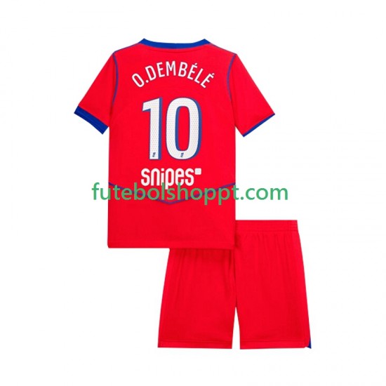 Camisola Júnior Paris Saint-Germain Ousmane Dembele 10 Terceiro Equipamento 2025-2026 Manga Curta