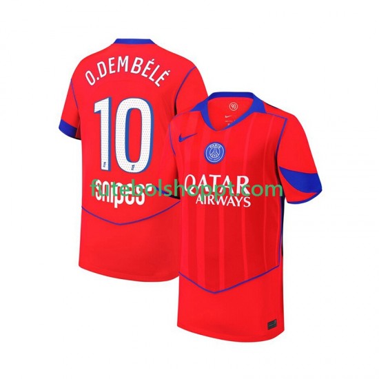 Camisola Homem Paris Saint-Germain Ousmane Dembele 10 Terceiro Equipamento 2025-2026 Manga Curta