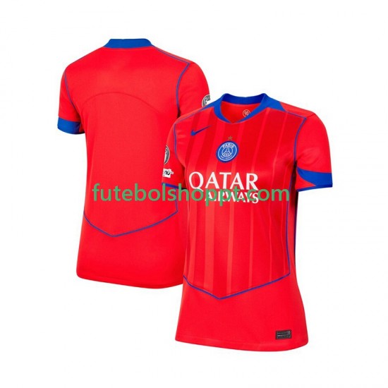 Camisola Mulher Paris Saint-Germain Terceiro Equipamento 2025-2026 Manga Curta