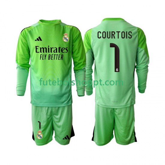 Camisola Júnior Real Madrid Thibaut Courtois 1 Alternativa Equipamento 2025-2026 Manga Comprida