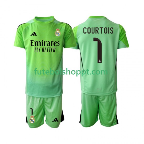 Camisola Júnior Real Madrid Thibaut Courtois 1 Alternativa Equipamento 2025-2026 Manga Curta