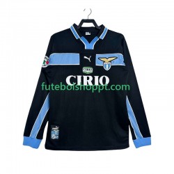 Camisola Homem SS Lazio Retro Alternativa Equipamento 1998 1999 Manga Comprida