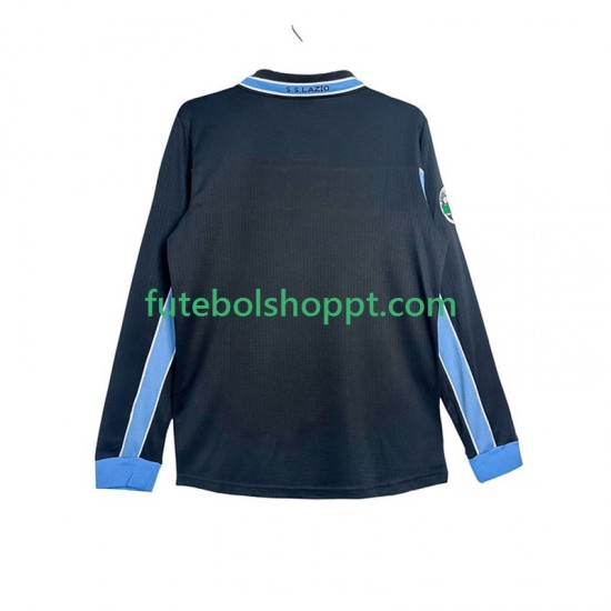 Camisola Homem SS Lazio Retro Alternativa Equipamento 1998 1999 Manga Comprida