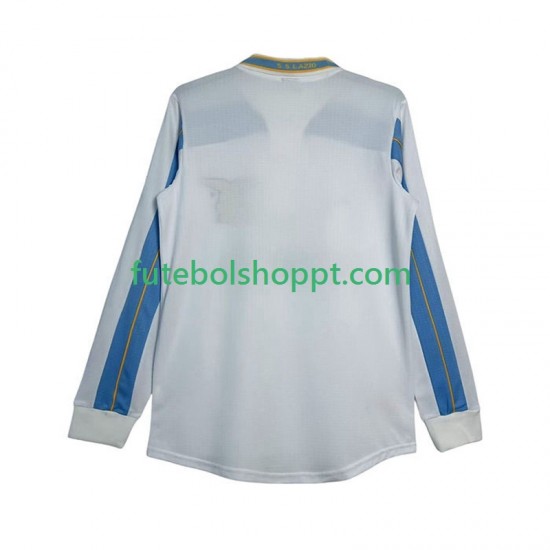 Camisola Homem SS Lazio 2000 Retro Alternativa Equipamento 1999 Manga Comprida
