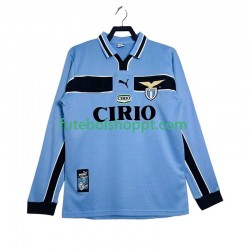 Camisola Homem SS Lazio Retro Principais Equipamento 1998 1999 Manga Comprida