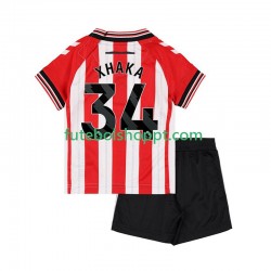 Camisola Júnior Sunderland Granit Xhaka 34 Principais Equipamento 2025-2026 Manga Curta