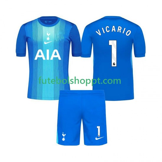 Camisola Júnior Tottenham Hotspur Guglielmo Vicario 1 Guarda-redes Alternativa Equipamento 2025-2026 Manga Curta