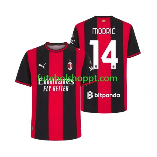 Camisola Homem AC Milan Modrić Luka 14 Principais Equipamento 2026-2027 Manga Curta