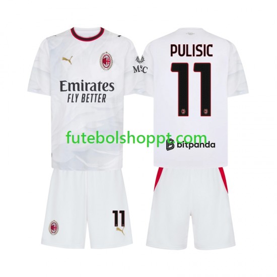 Camisola Júnior AC Milan Pulisic 11 Alternativa Equipamento 2026-2027 Manga Curta