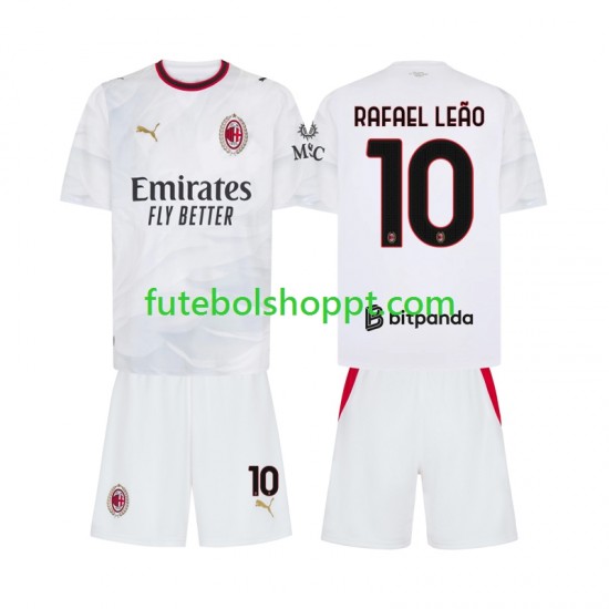 Camisola Júnior AC Milan Rafael Leao 10 Alternativa Equipamento 2026-2027 Manga Curta