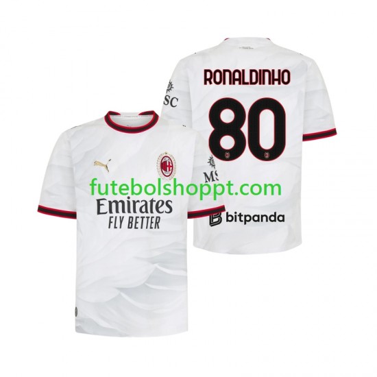 Camisola Homem AC Milan Ronaldinho 80 Alternativa Equipamento 2026-2027 Manga Curta