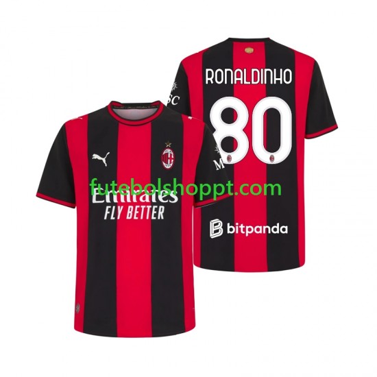 Camisola Homem AC Milan Ronaldinho 80 Principais Equipamento 2026-2027 Manga Curta