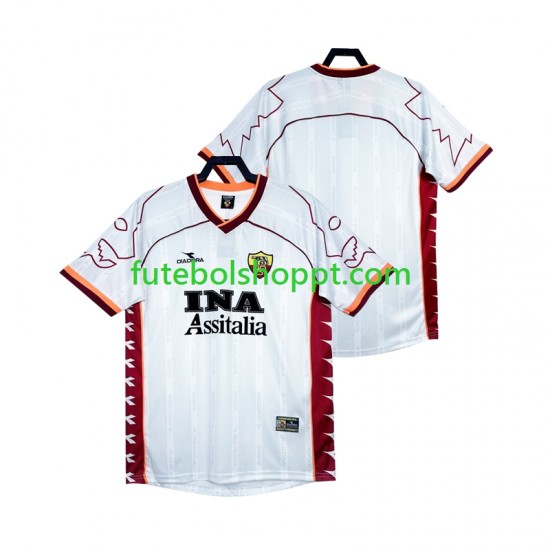 Camisola Homem AS Roma 2000 Retro Alternativa Equipamento 1999 Manga Curta