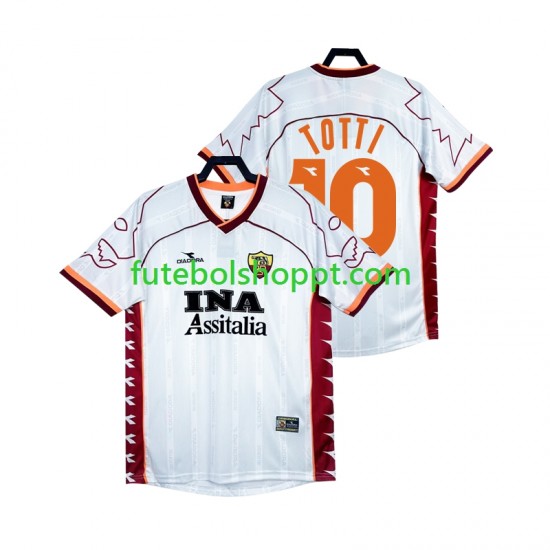 Camisola Homem AS Roma Totti 10 2000 Retro Alternativa Equipamento 1999 Manga Curta