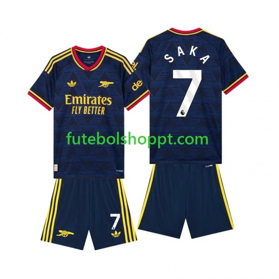 Camisola Júnior Arsenal Bukayo Saka 7 Alternativa Equipamento 2026-2027 Manga Curta