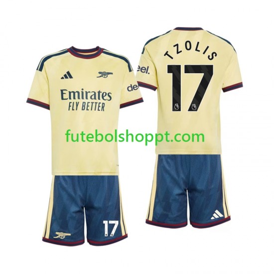 Camisola Júnior Arsenal Christos Tzolis 17 Terceiro Equipamento 2026-2027 Manga Curta