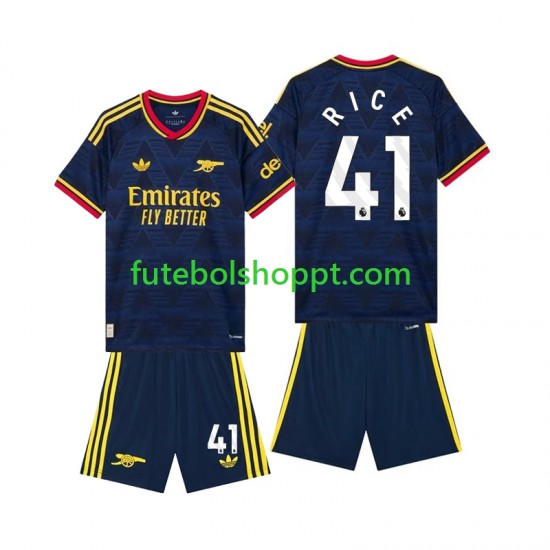Camisola Júnior Arsenal Declan Rice 41 Alternativa Equipamento 2026-2027 Manga Curta
