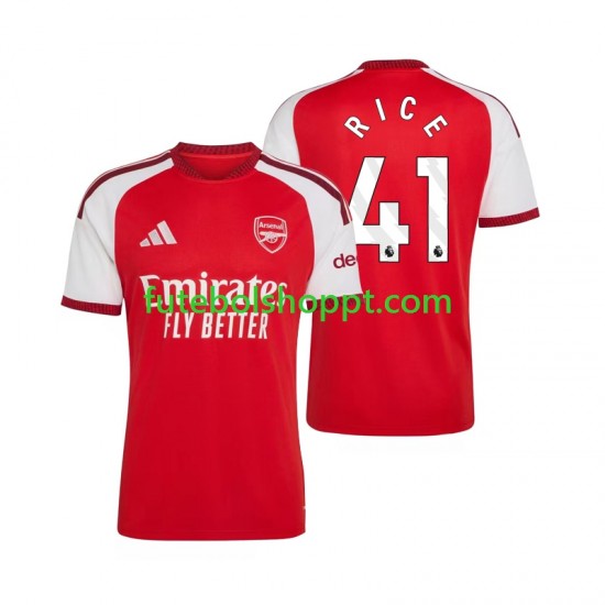 Camisola Homem Arsenal Declan Rice 41 Principais Equipamento 2026-2027 Manga Curta
