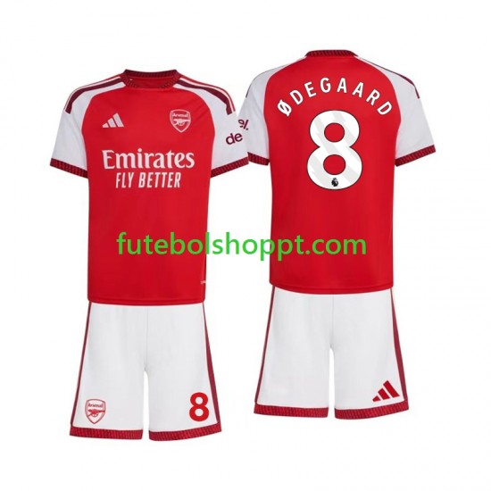 Camisola Júnior Arsenal Martin Odegaard 8 Principais Equipamento 2026-2027 Manga Curta