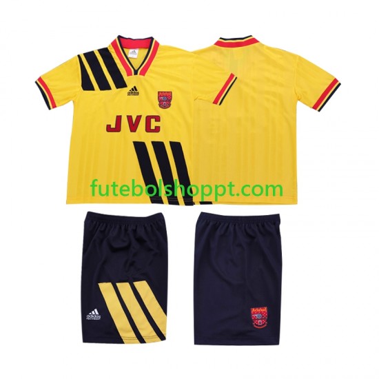Camisola Júnior Arsenal 1993 Retro Alternativa Equipamento 1994 Manga Curta