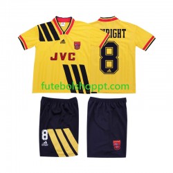 Camisola Júnior Arsenal WRIGHT 8 1993 Retro Alternativa Equipamento 1994 Manga Curta