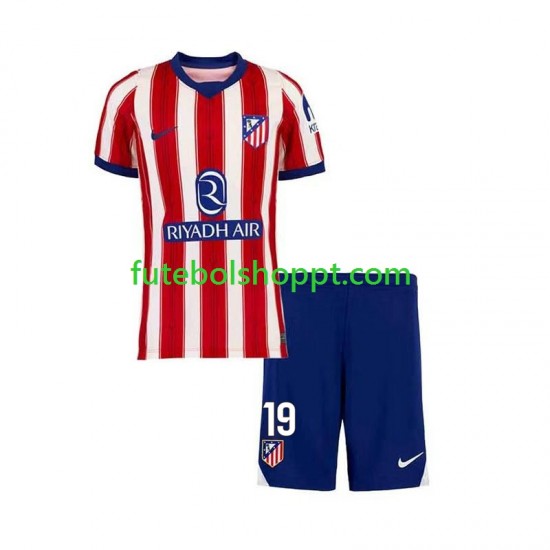 Camisola Júnior Atlético Madrid Julian Alvarez 19 Principais Equipamento 2026-2027 Manga Curta