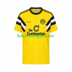 Camisola Homem Borussia Dortmund 1989 Retro Principais Equipamento Manga Curta