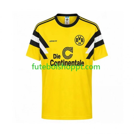 Camisola Homem Borussia Dortmund 1989 Retro Principais Equipamento Manga Curta