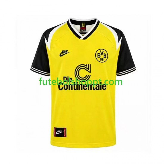 Camisola Homem Borussia Dortmund 1995 Retro Principais Equipamento Manga Curta