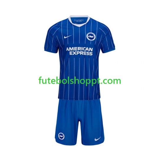 Camisola Júnior Brighton Hove Albion Principais Equipamento 2026-2027 Manga Curta