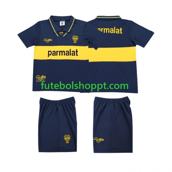 Camisola Júnior CA Boca Juniors 1993 1995 Retro Principais Equipamento Manga Curta
