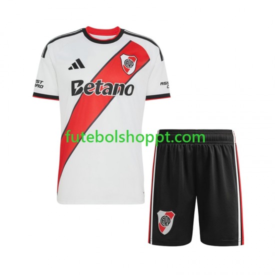 Camisola Júnior CA River Plate Principais Equipamento 2026-2027 Manga Curta