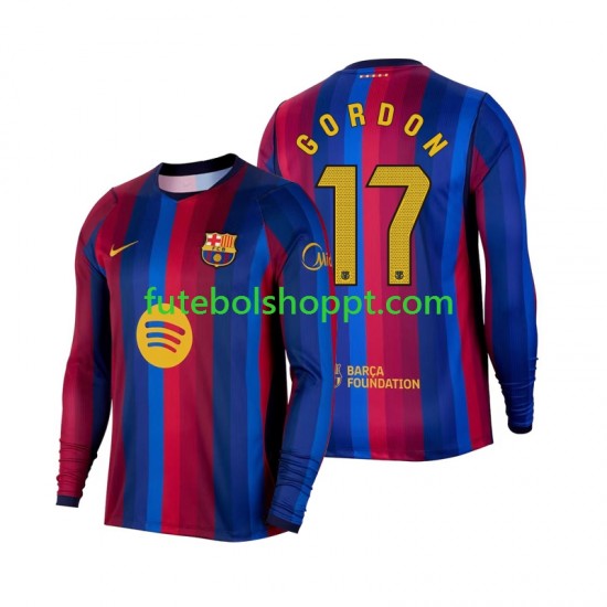 Camisola Homem FC Barcelona Anthony Gordon 17 Principais Equipamento 2026-2027 Manga Comprida