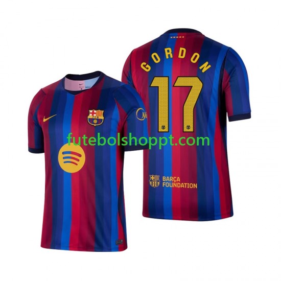 Camisola Homem FC Barcelona Anthony Gordon 17 Principais Equipamento 2026-2027 Manga Curta