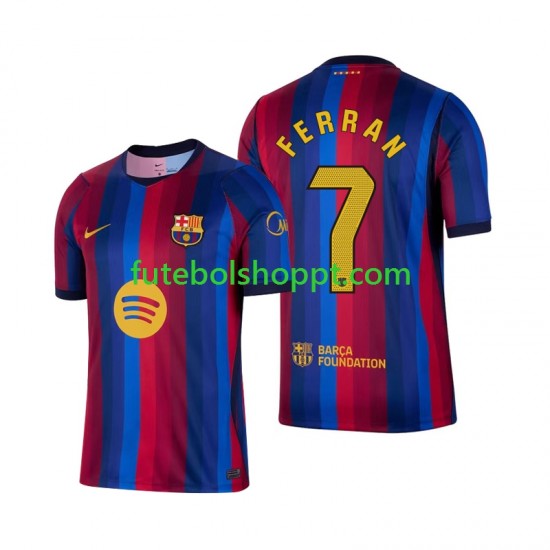 Camisola Homem FC Barcelona Ferran Torres 7 Principais Equipamento 2026-2027 Manga Curta