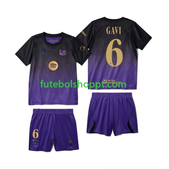 Camisola Júnior FC Barcelona Gavi 6 Alternativa Equipamento 2026-2027 Manga Curta