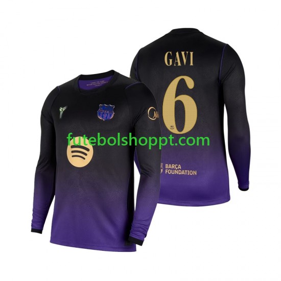 Camisola Homem FC Barcelona Gavi 6 Alternativa Equipamento 2026-2027 Manga Comprida