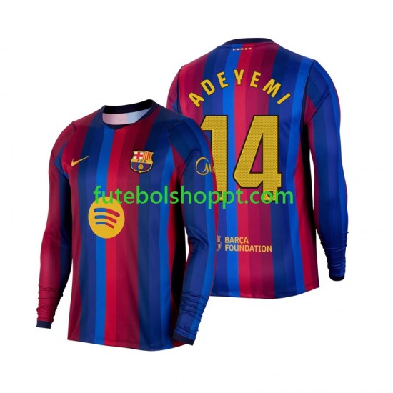 Camisola Homem FC Barcelona Karim Adeyemi 14 Principais Equipamento 2026-2027 Manga Comprida