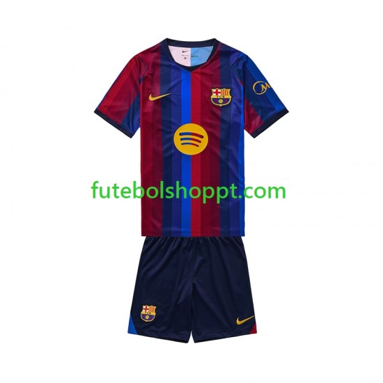 Camisola Júnior FC Barcelona Principais Equipamento 2026-2027 Manga Curta