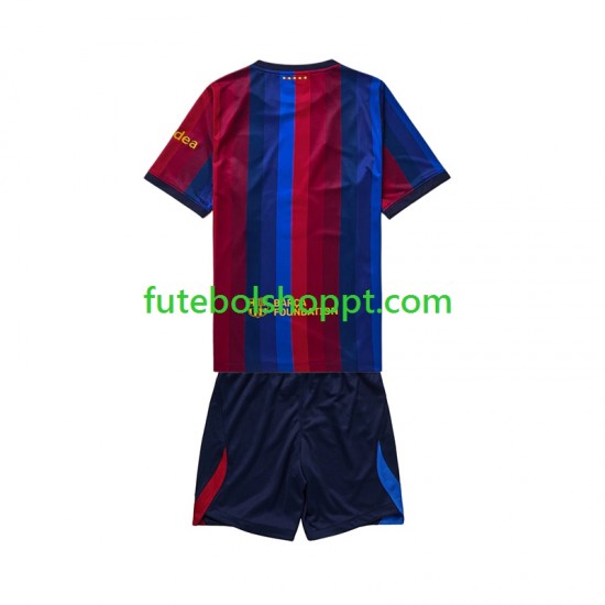 Camisola Júnior FC Barcelona Principais Equipamento 2026-2027 Manga Curta