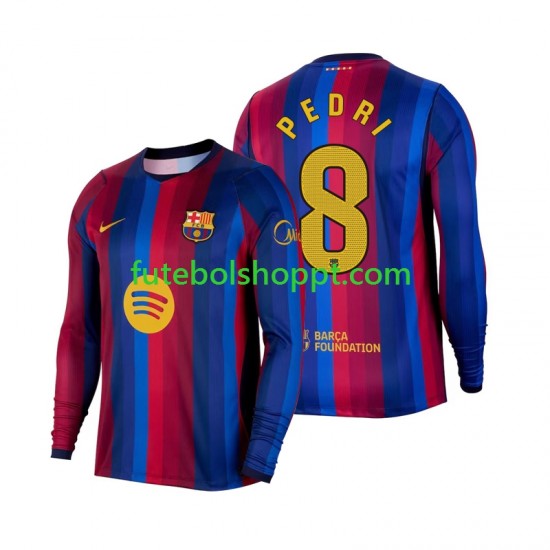 Camisola Homem FC Barcelona Pedri 8 Principais Equipamento 2026-2027 Manga Comprida