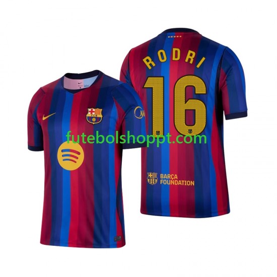 Camisola Homem FC Barcelona Rodri 16 Principais Equipamento 2026-2027 Manga Curta