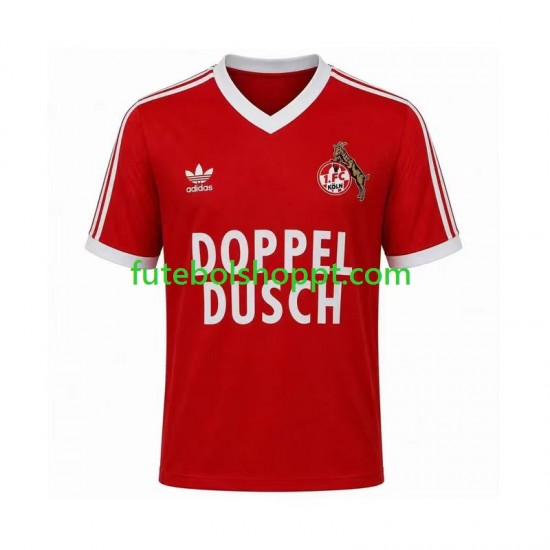 Camisola Homem FC Köln 1984 1985 Retro Alternativa Equipamento Manga Curta
