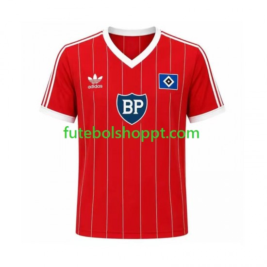 Camisola Homem Hamburger SV 1984 Retro Alternativa Equipamento Manga Curta